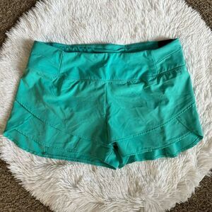 Calia Mid Rise Shorts Relaxed Fit Teal Lined Stretchy Waist Pocket New Womens XL